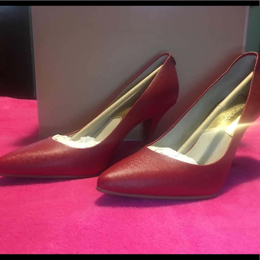 Michale kors Red leather heels